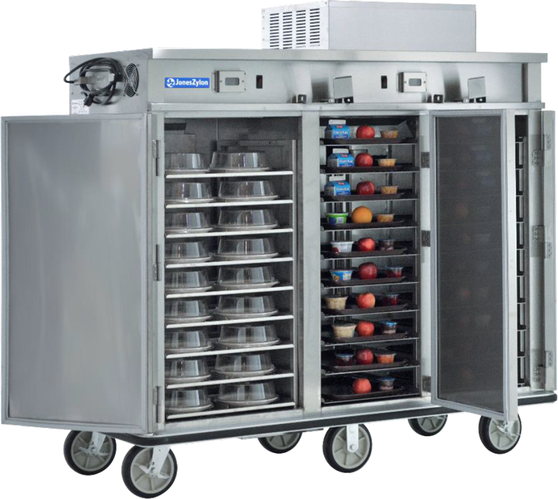 JonesZylon Company Heated and Refrigerated Meal Delivery Carts